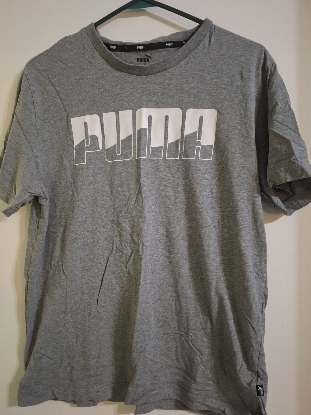 Puma Gray Short-Sleeve Logo Tee